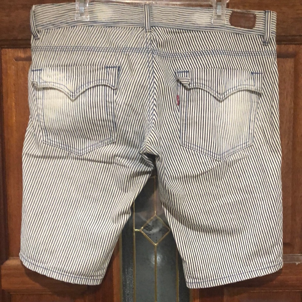 Levi’s Vintage stripped denim shorts
